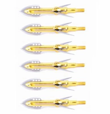 "Punta de flecha de corte mecánica de 2,2"" 6/12 piezas 2 hojas 100 granos caza con arco" Foto 1 de 4