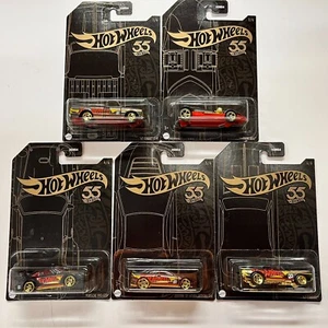 5 Car Set * Case D * 2023 Hot Wheels Pearl  & Chrome 55th Anniversary Mix 2