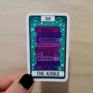 Bookish Tarot Card Vinyl Sticker, Romance Bookish Merch, The Kinks - Picture 1 of 2