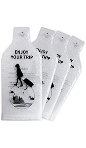 Wine Bottle Protector Bag Cover Cushions Carry On ( PVC) 2 Pack Of 4 ( 8 Bags) - Picture 1 of 6