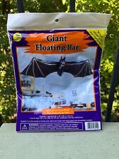 Vintage 1995 Sun Hill Giant Floating Black Bat 10' Hanging Halloween Decoration