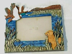 Photo FRAME  HUNTING DOG  Seascape 7 x 5.5" (4 x3 photo) Ceramic Free Standing  - Picture 1 of 8