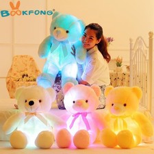 Bookfong 50cm Creative Light color Up Led Teddy Bear Stuffed Animals Plush Toy
