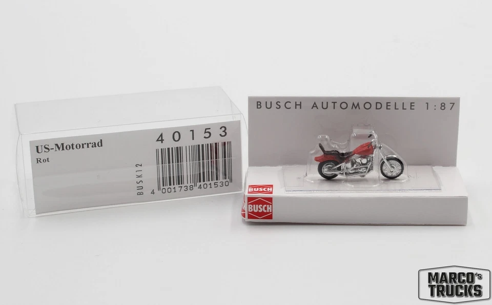 Busch US-Motorrad blau Nr. 40153 1:87 /BUN26 - Bild 1 von 1