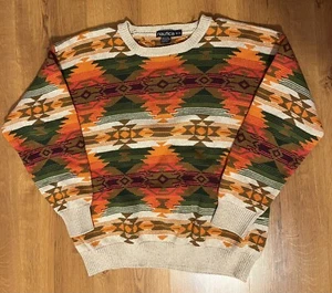 Suéter Nautica Cuello Redondo Azteca Multicolor Pullover Hombre’s Mediano - Imagen 1 de 4