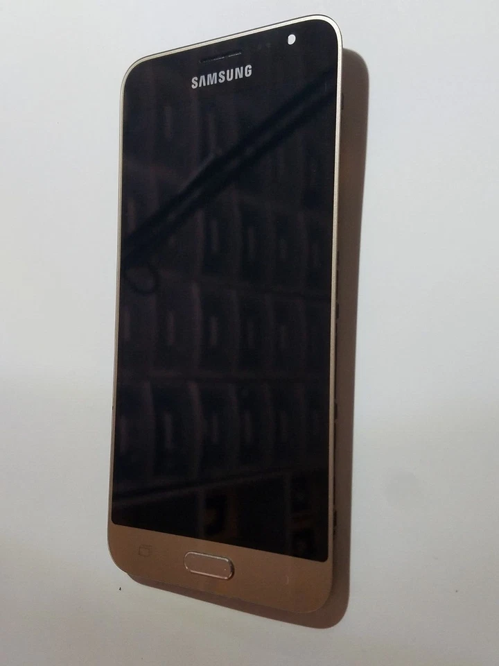 Marco de pantalla original dorado raro botón de inicio pantalla LCD para Samsung J320P Boost Foto 1 de 4