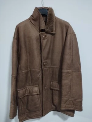 GIACCONE DI MONTONE MARRONE DA UOMO TAGLIA 48 - Immagine 1 di 4