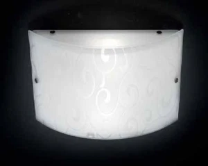 KANSAS KLEINE DECKENLEUCHTE AUS GESÄUERTEM UND SIEBDRUCKGLAS 2 LEUCHTEN X 60W - Bild 1 von 1