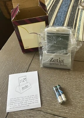 ZETIA Pharmaceutical DRUG Rep Promo GREY Desk LCD Clock Cholesterol Medical - Image 1 of 4