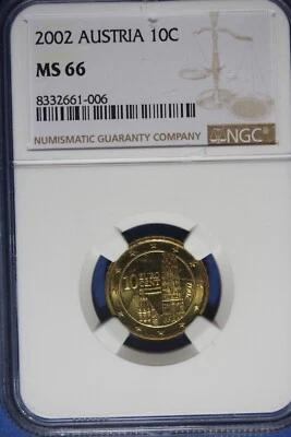 2002 NGC MS66 AUSTRIA 10C  #B49706 - Image 1 of 2