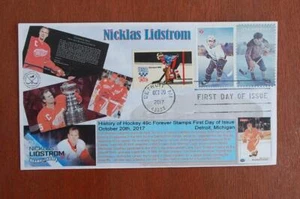 History of Hockey Stamp Combo FDC Bullfrog Sc#5253,1796 Ca#3040 15569 N.Lidstrom - Picture 1 of 1