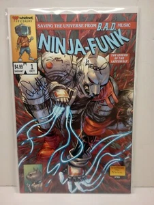 Ninja Funk #1 Tyler Kirkham  Variant Cover C 3x SIGNED JPG, Riegel, Schuitt COA - Picture 1 of 9