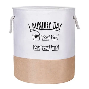 Garnen 80L Foldable Large Laundry Basket Hamper Bag Organizer With Handle, Round - Picture 1 of 3