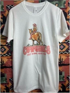 Cowgirls Just Wanna Have Fun Western Fashion Graphic Tee - Picture 1 of 2