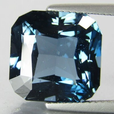 10,89 quilates natural atractivo topacio azul Londres 12,5 mm corte radiante gema suelta Foto 1 de 4