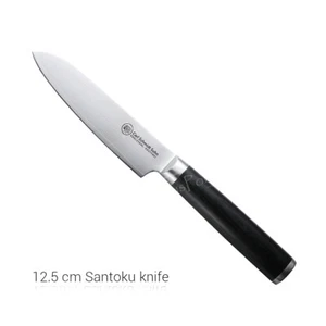 Konstanz Kitchen Santoku Knife Wooden Handle Japanese Steel Blade Knives 12.5cm - Picture 1 of 1