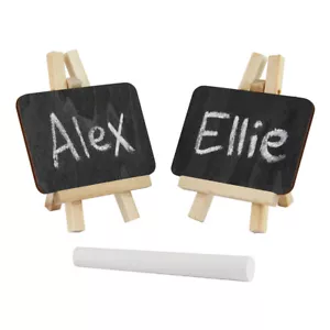 2-24 Pack Mini Easel Chalkboard Name Place Price Custom Reusable Wooden Party - Picture 1 of 10