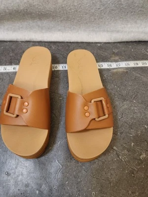 Reef Cushion Soho Cruz Sandals Women's 8 Natural Brown Comfort Slip-On Casual - Image 1 of 4