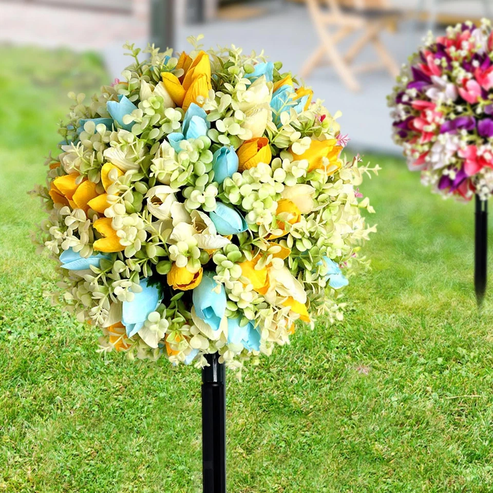 Flor Artificial Jardín Estaca Decoración Multiusos Decorativo Hadas Jardín Foto 1 de 1