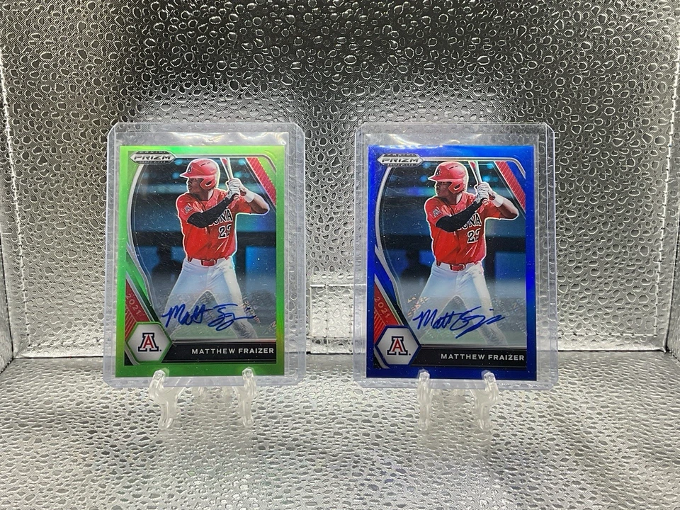 2021 Panini Prizm Draft Picks Pair Of Matthew Fraizer Prizm RC Autos, #/23,#/99 - Image 1 of 4