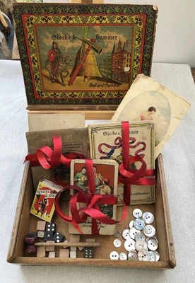 Lot De 4 Jeux De Société Allemands Très Anciens, De Environ 1890-1930. - Photo 1/4