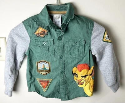 Camisa El Rey León Niños Talla 4 Disney Store Parches Bordados Safari Tierra del Orgullo Foto 1 de 4
