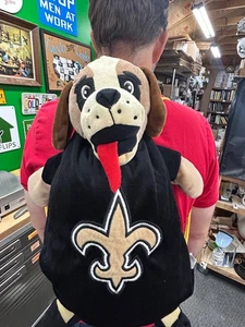 New Orleans Saints NFL Gumbo Saint Bernard Maskottchen Hund Rucksack RAR - Bild 1 von 6