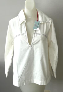 VOYAGEUR by MERSEA Poppy Popover top 100% cotton relaxed fit XL sailor top NEW - Picture 1 of 11