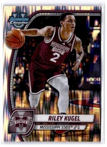 2024-25 Bowman University Chrome #70 Riley Kugel Stealth Refractor - Picture 1 of 2