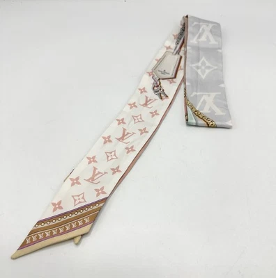 [Ebay Live] Louis Vuitton синий/мокко/розовый/белый шелковый бандо - Изображение 1 из 2