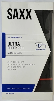 NIB Saxx Ultra Super Soft Brief XS Camo Black Ballpark Pouch Fly Mesh Breathable - Image 1 of 4