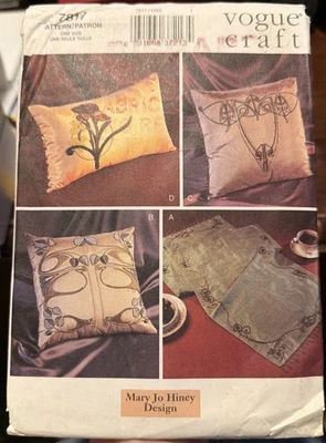 Vogue Craft Pattern 7817 Beaded Pillow Covers Vintage 2000S New Uncut - Image 1 of 2