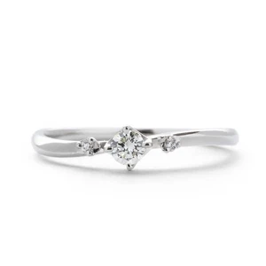 LEGAN Platinum 900 Diamond Ring No. 15 [Diamond 0.1ct] PT900 | Engagement Ring M - Picture 1 of 6