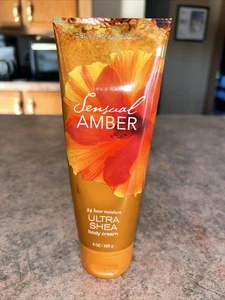 Bath and Body Works CREMA CORPORAL SENSUAL ÁMBAR ULTRA KARITÉ 8 oz retirada NUEVA - Imagen 1 de 2
