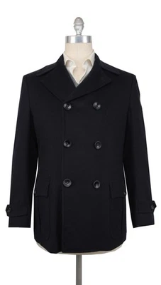 Kiton Dark Blue Cashmere Solid Peacoat - 44/54 - (KT37249) - Image 1 of 4