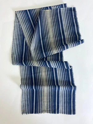LARGE Authentic Antique Japanese Indigo Boro Textile 63" x 13.5" - Image 1 of 4