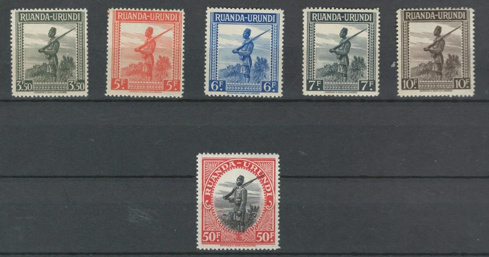 RWANDA URUNDI AFRICA BELGIUM COLONIES HUNTING  MNH STAMPS LOT (CO 327) - Image 1 of 1