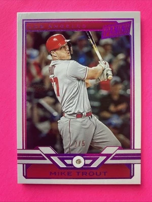 Mike Trout Panini The National VIP Gems 2018/5 diamantes reales Foto 1 de 2