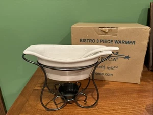 NEU im Karton At Home America Bistro 3-teiliges Stövchen/Fonduetopf - Bild 1 von 5