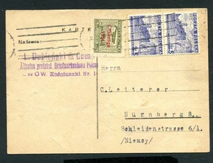 POLONIA 1936 tarjeta estampada de sello LWOW sobreimpreso a ALEMANIA - Imagen 1 de 3