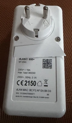 Adaptador Devolo dLAN 650+ MT:2543 Powerlan Powerline dlan - Imagen 1 de 3