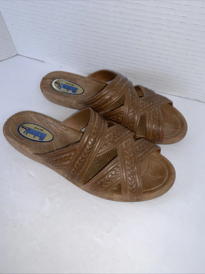 Босоножки Okabashi Classics с крестовым ремешком без застежек коричневые размер 5/6 женские комфортные (S511) - Изображение 1 из 4