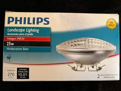 Landscape Lighting Bulb Philips - 12V 25watt - 25PAR36 - (2 Pack) Tested Works - Image 1 of 3