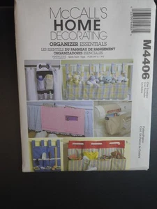 McCalls Sewing Pattern 4406 Caddies Organizers Essentials Caddy One Size - Picture 1 of 3