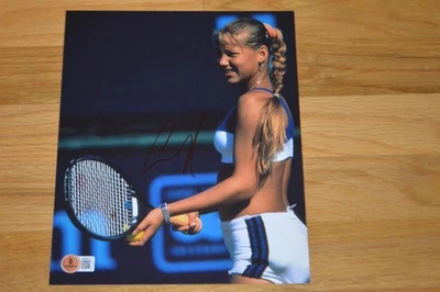 Foto autografiada de Anna Kournikova 8x10 a color con holograma Beckett ~ tenis Foto 1 de 4