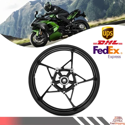 17"x 3.5" Gloss Black Front Wheel Rim For 2017-2024 Kawasaki Z900 Z650 Ninja 650 — 第 1/4 张图片