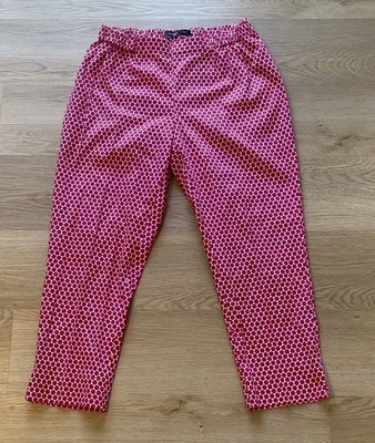 Marina Rinaldi Sport Pink Polka Dot Pants Sz 19 US 10 Cotton Trousers Foto 1 de 4