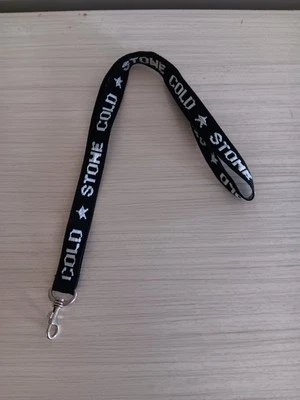 WWF WWE Wrestling Stone Cold Steve Austin blanco y negro cordón soporte de identificación usado Foto 1 de 4