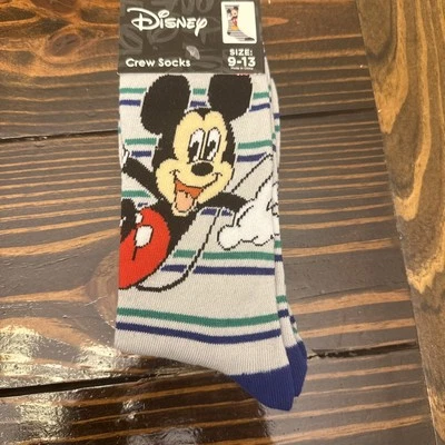 NUEVOS ~ DISNEY ~ CALCETINES MICKEY MOUSE CREW ~ TALLA 9-13 Foto 1 de 3