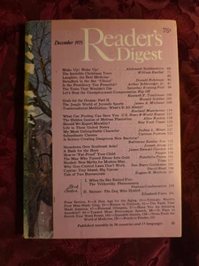 Readers Digest December 1975 TM James Michener Barry Goldwater A Solzhenitsyn - Picture 1 of 1